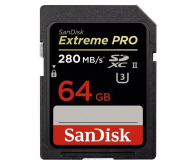 Sandisk 64GB SDXC Extreme Pro 280/250MB/s UHS-II (U3) - 208129 - zdjęcie 1